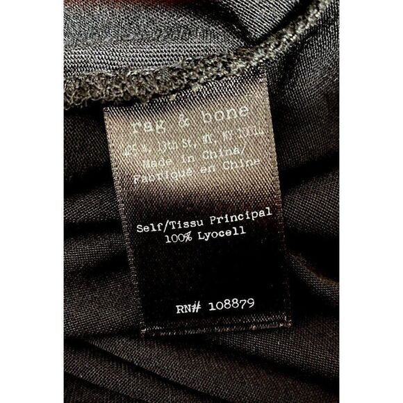 Rag & Bone Black Jean Split Sleeve Pullover Top - Picture 6 of 6